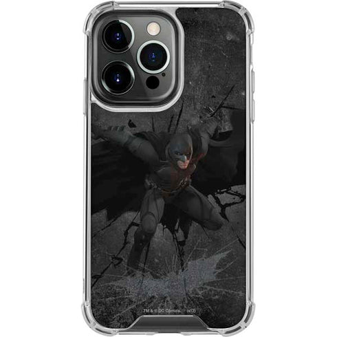 DC Comics Batman The Dark Knight Action pose iPhone 14 Pro Clear Case